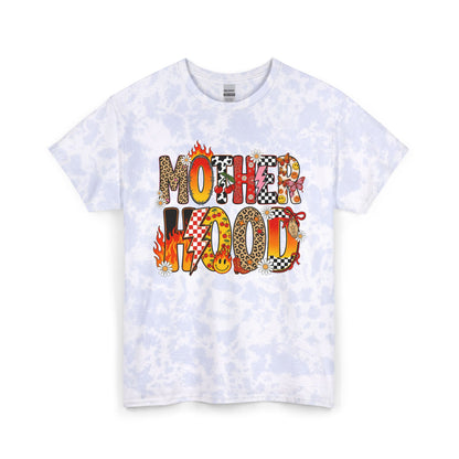 Mother Hood Tie-Dye Tee — Floral & Patchwork Graphic Shirt