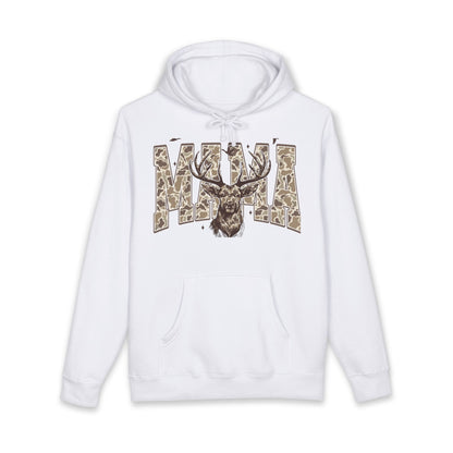 Mama Deer Hoodie — Leopard Print Antler Graphic Pullover for Moms
