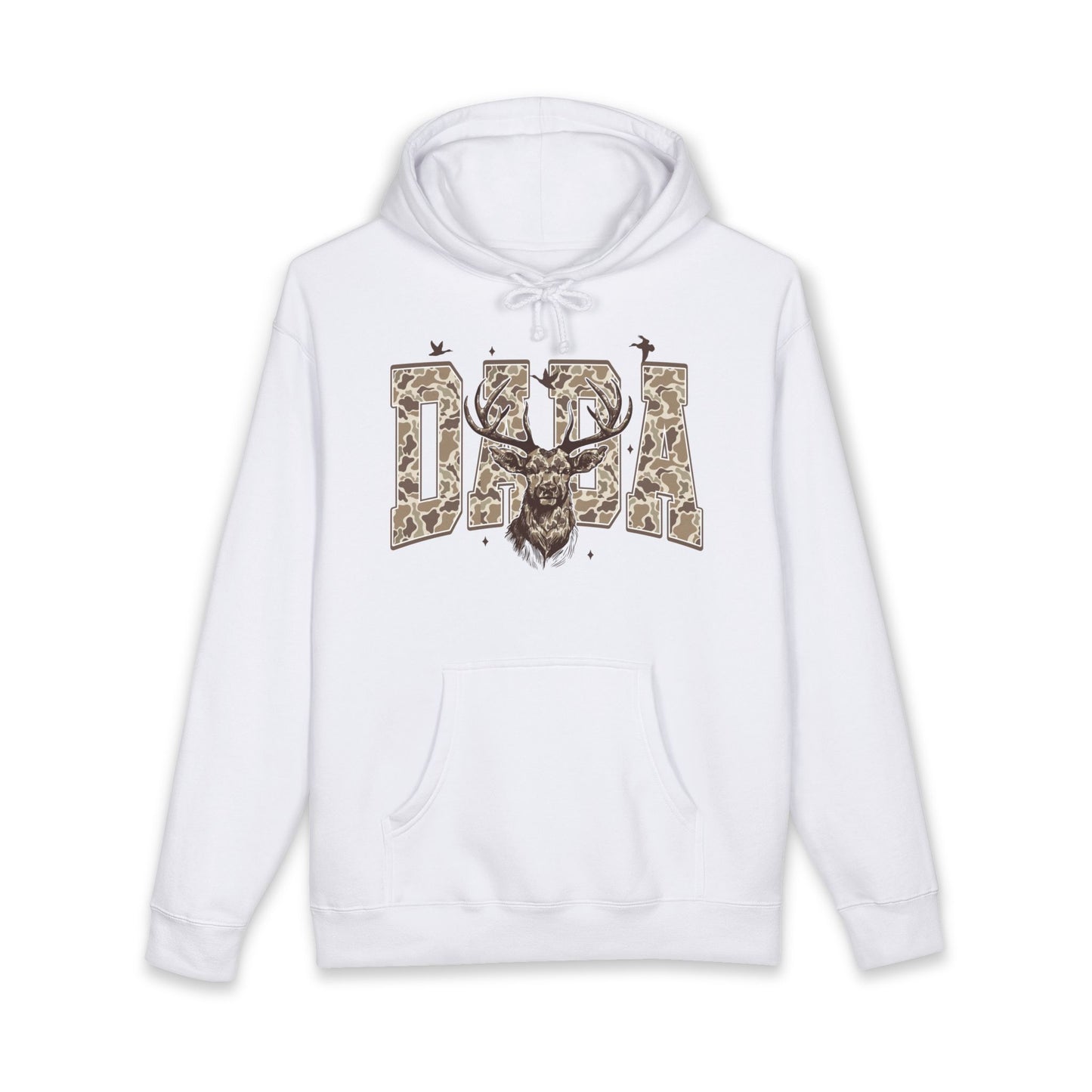 Dad Deer Camo Hoodie — Rustic Father’s Day Hunting Sweatshirt