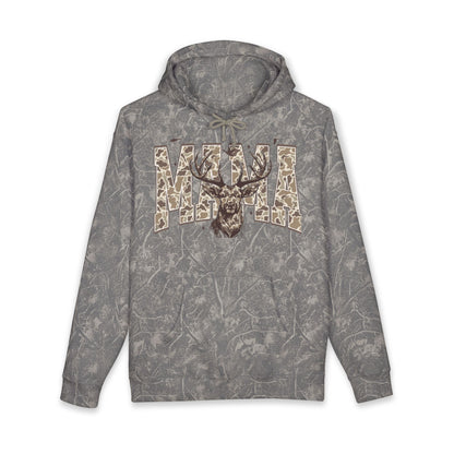 Mama Deer Hoodie — Leopard Print Antler Graphic Pullover for Moms