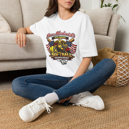 Softball Tournament T-Shirt — "Steve Markovich's 17th Annual" with American Flag